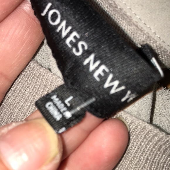 Jones New York size large silver & gray sequin front cardigan sweater NWT - Picture 11 of 14